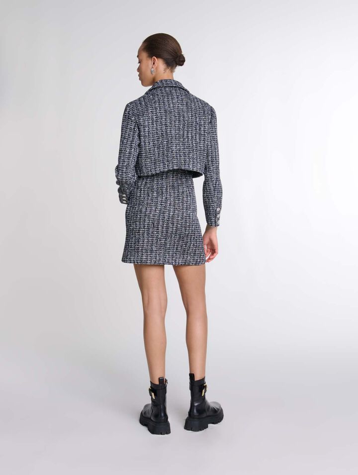 Robe 2-en-1 en tweed