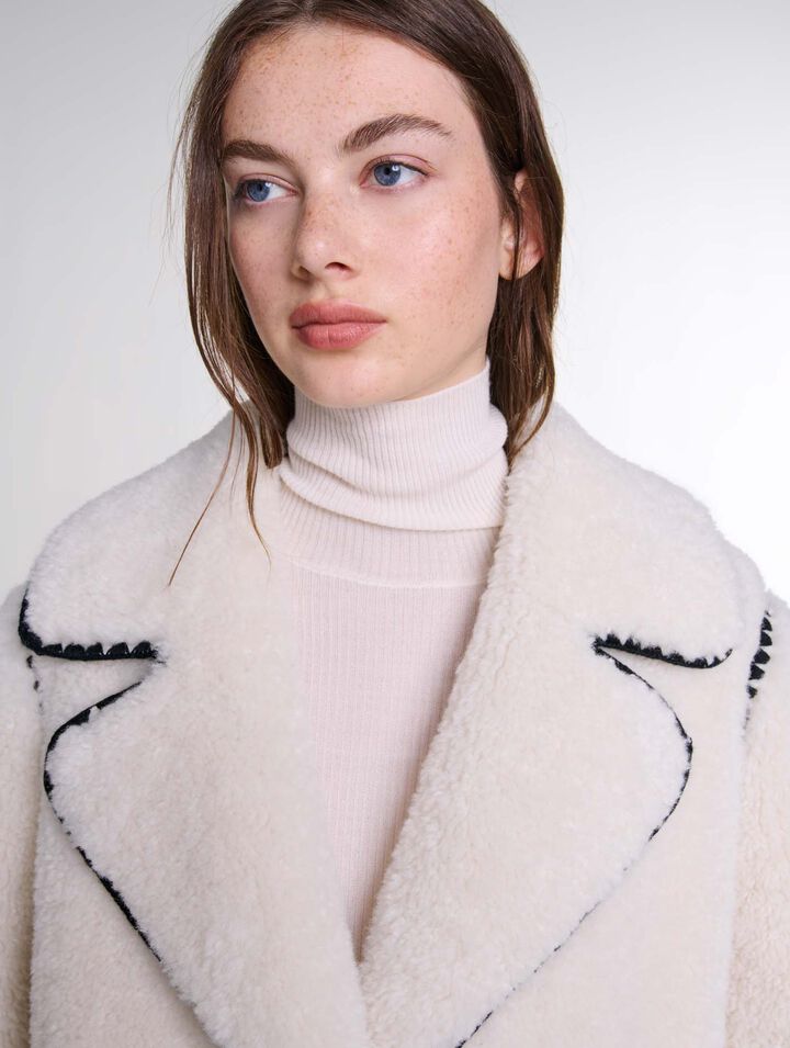 Manteau mi-long molletoné