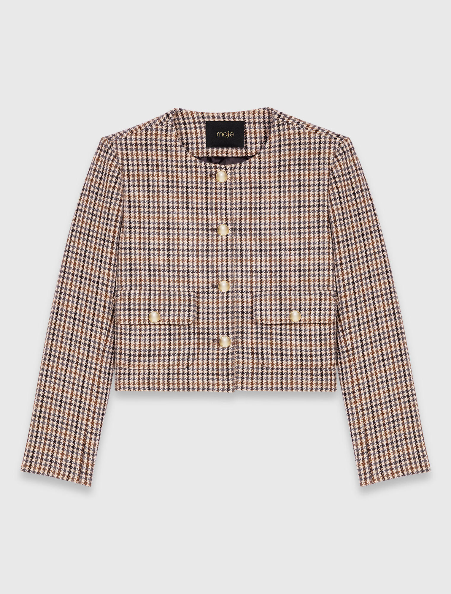 Veste courte à carreaux