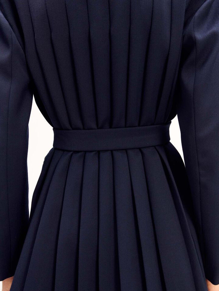 Veste tailleur avec dos plissé