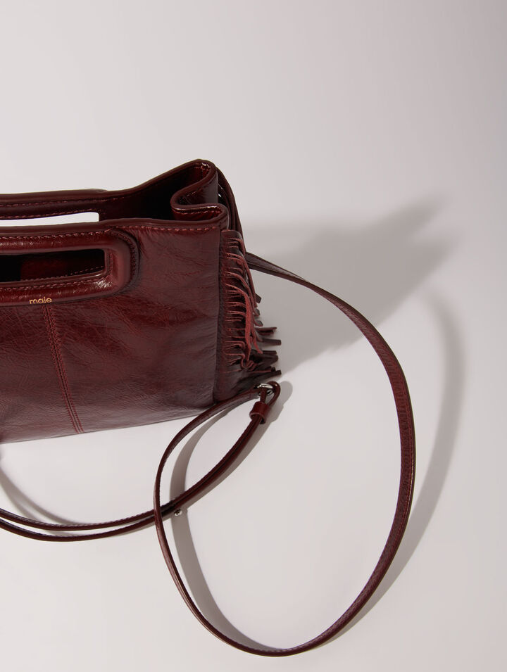 Sac M en cuir craquelé