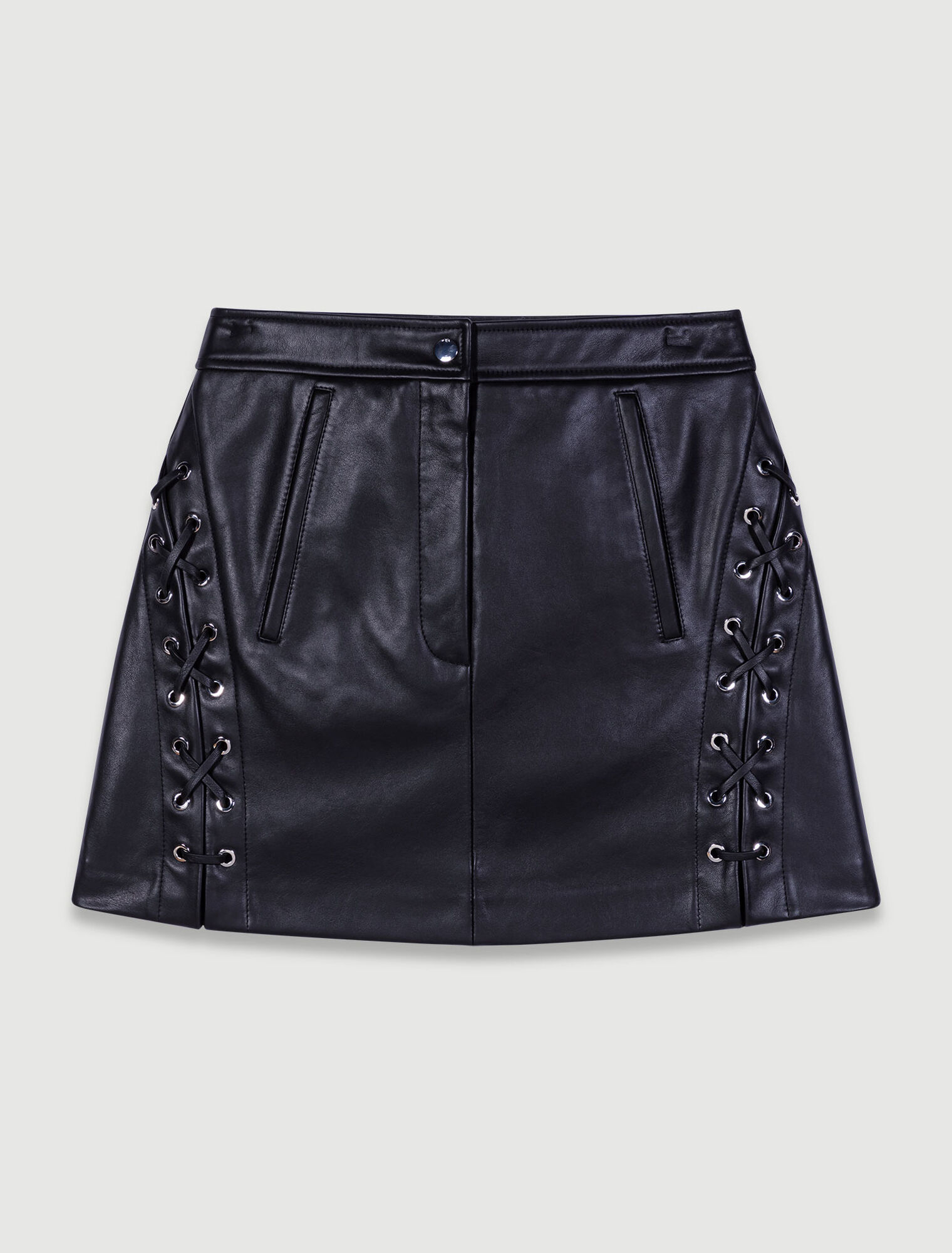 Jupe courte en cuir