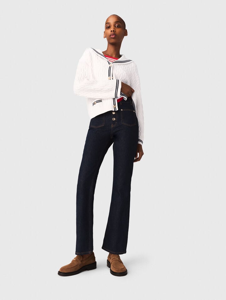 Jean denim &agrave; poches