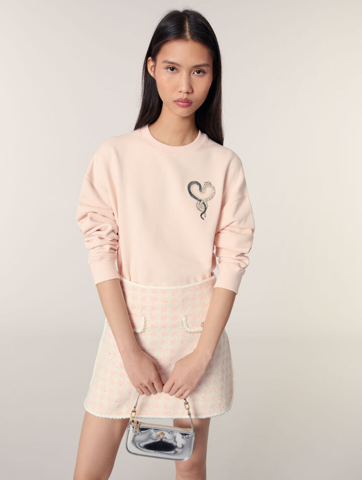 Sarah pouch en cuir miroir