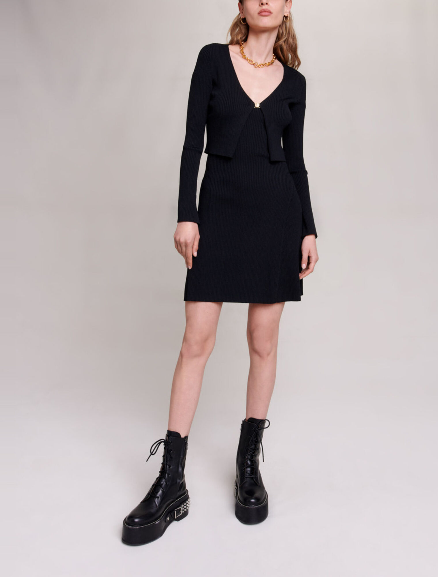 Robe en maille 2 en 1