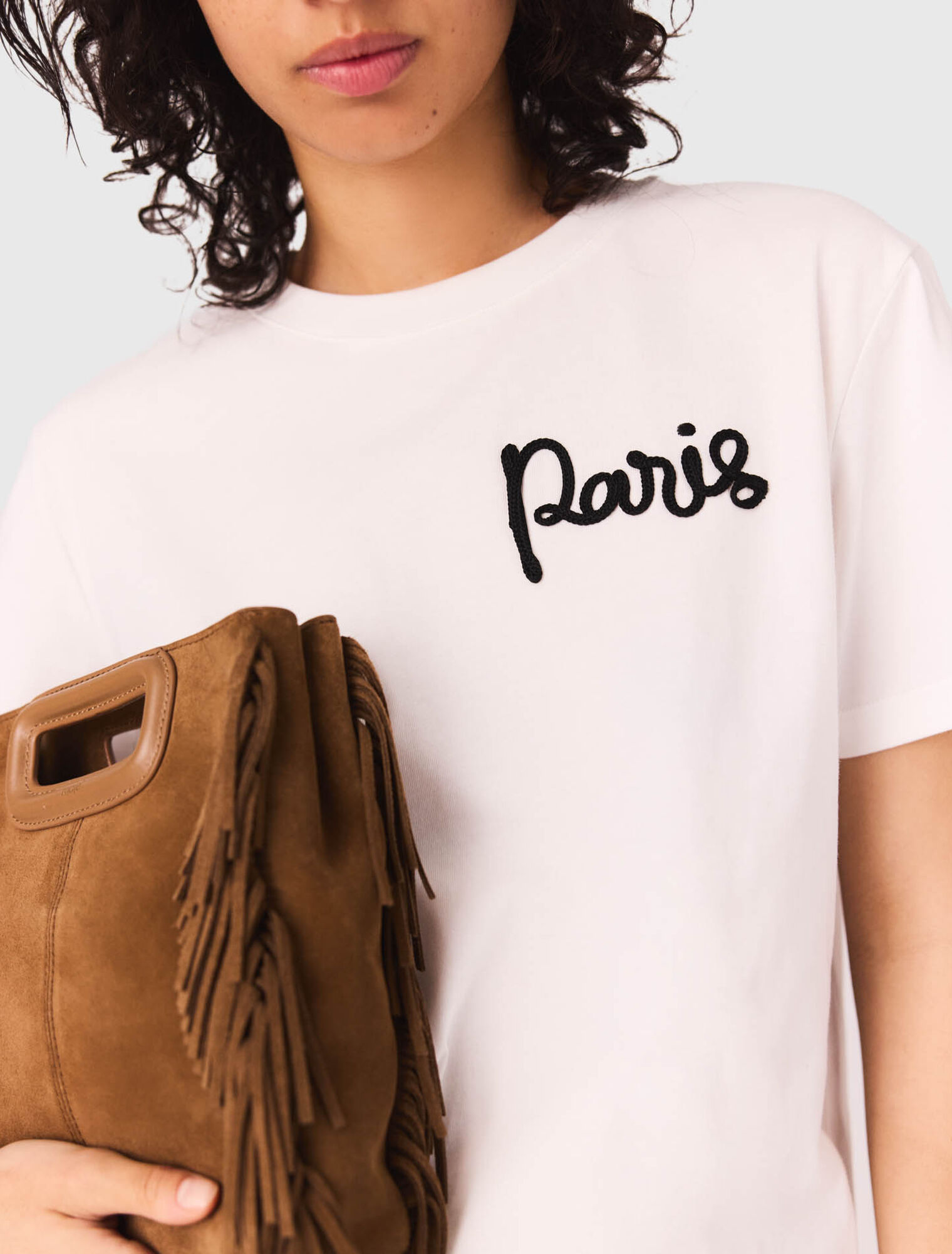 Tee shirt avec logo Paris brodé