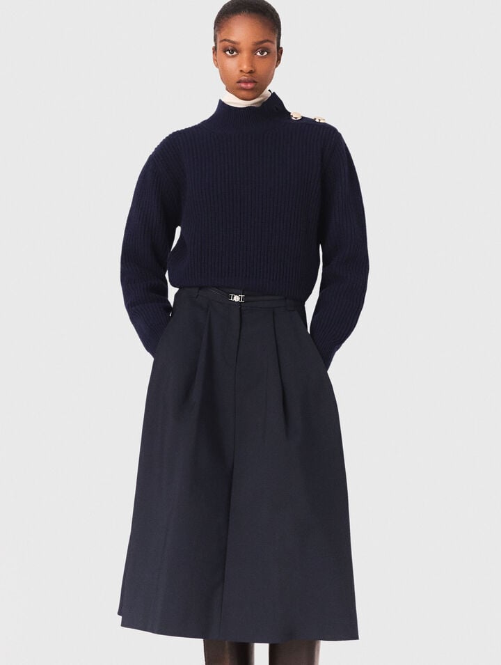 Pull en laine à col roulé
