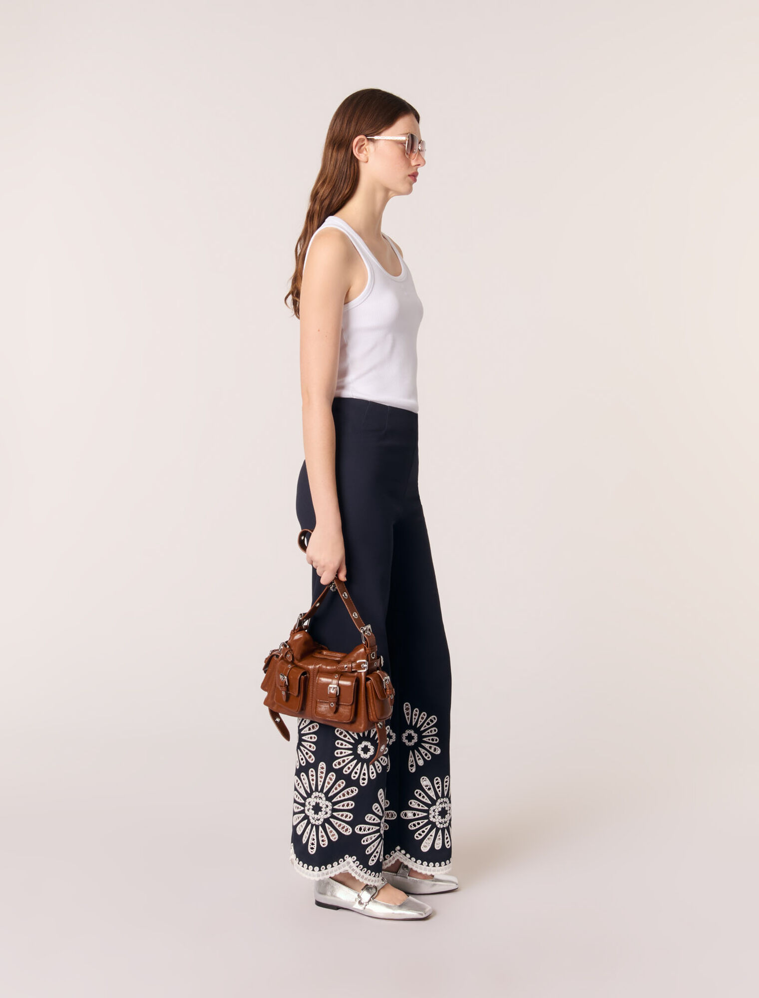 Pantalon avec détails crochet