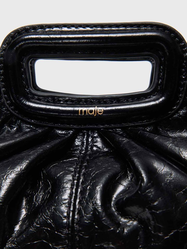 Mini clutch en cuir craquelé