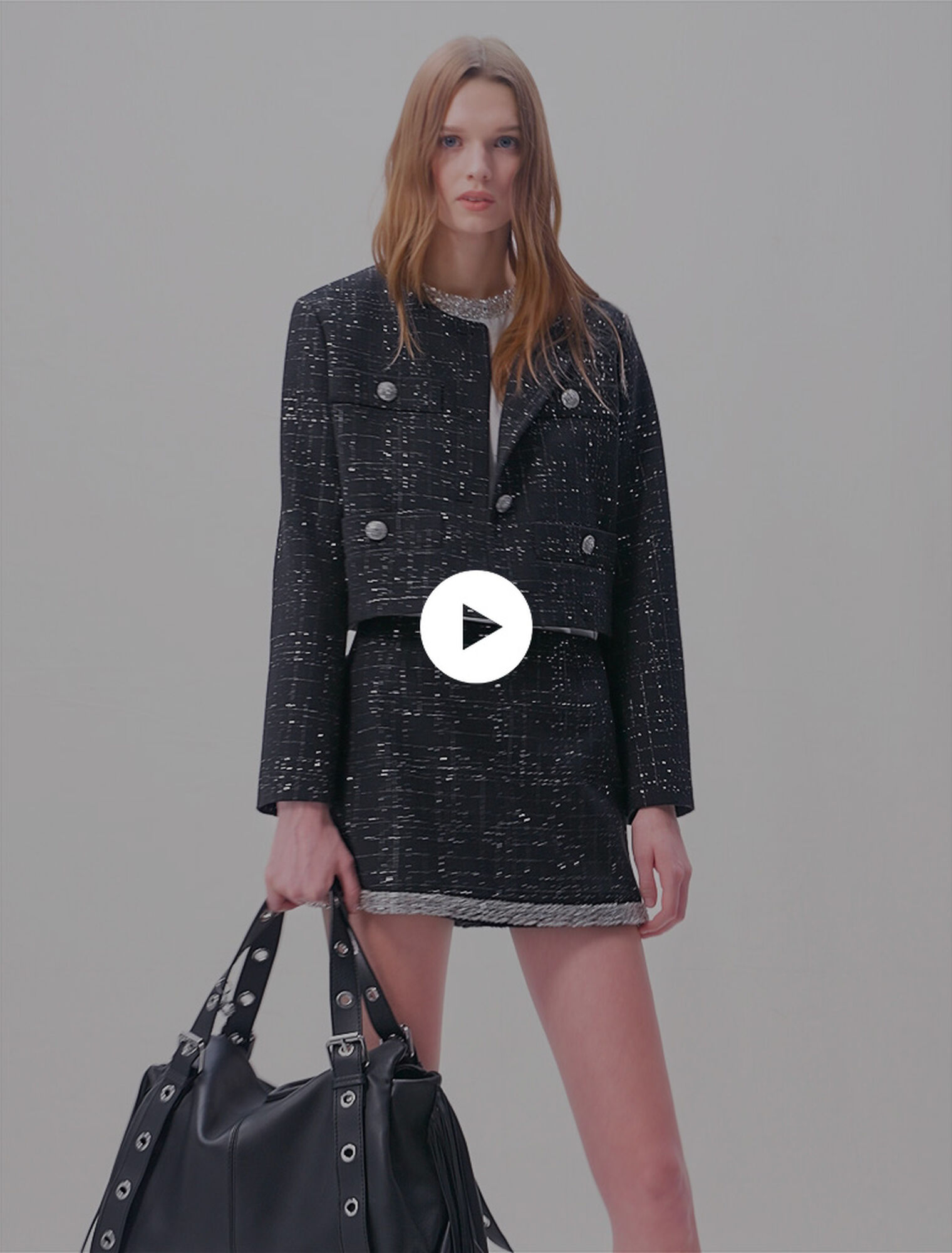 Veste courte en tweed
