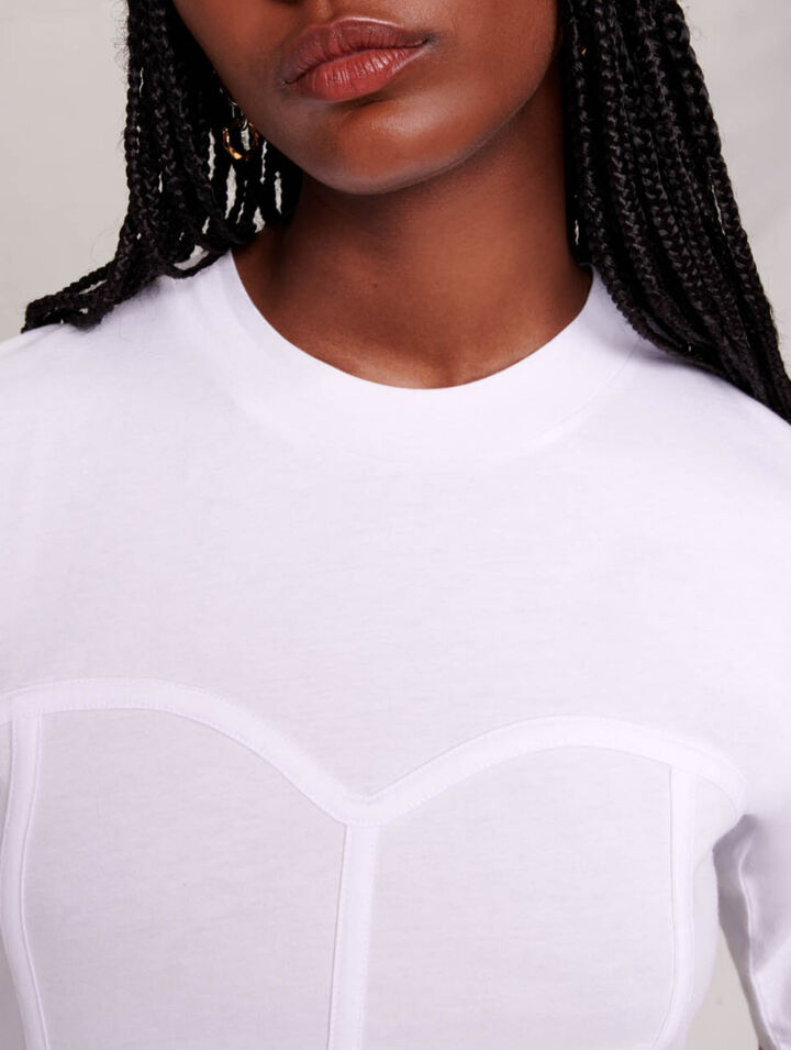 T-shirt effet corset