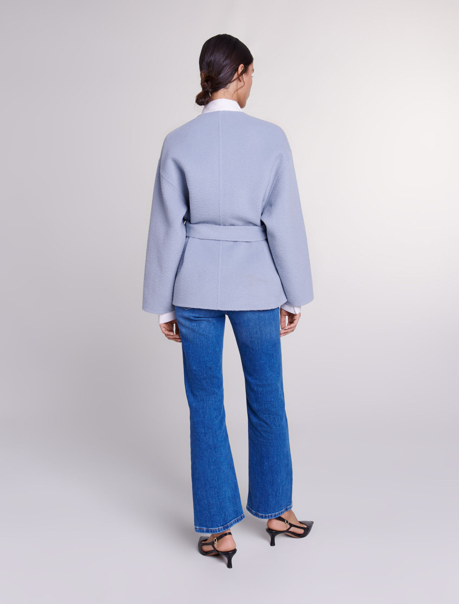 Manteau court ceinturé