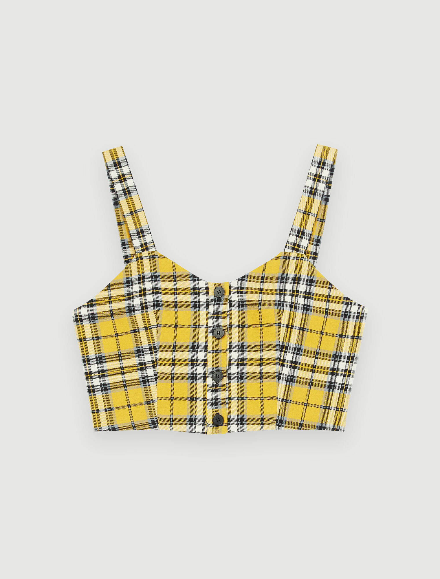Crop top à carreaux façon tartan