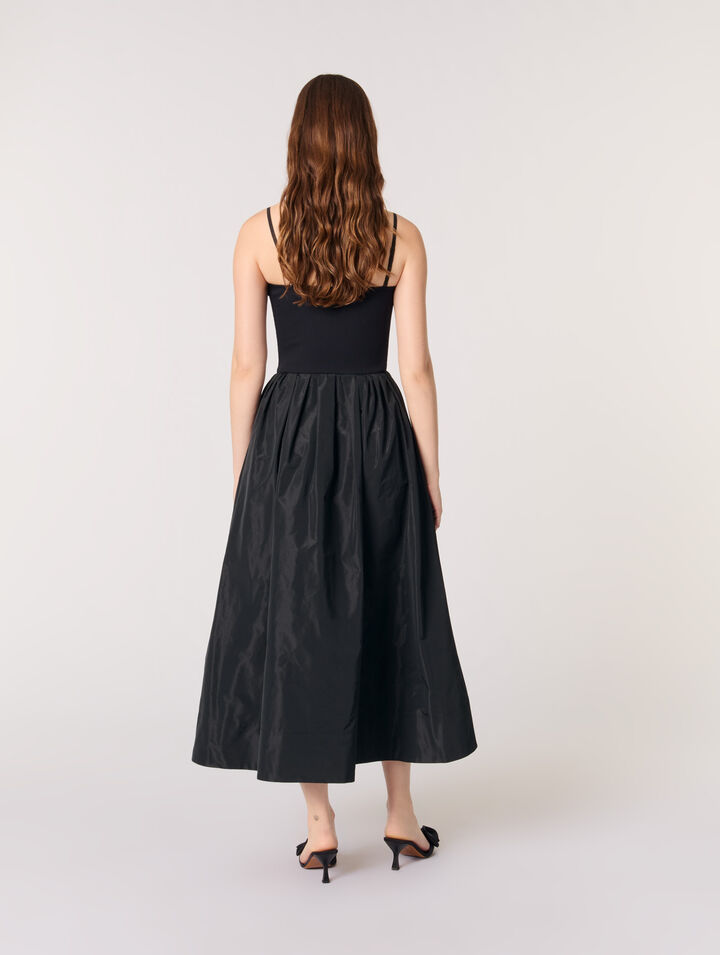 Robe bustier en maille et taffetas