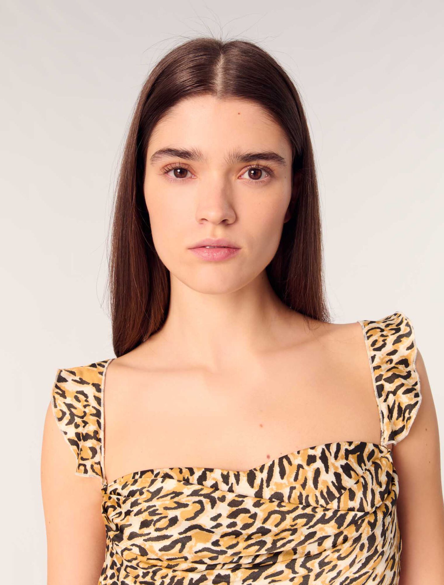 Robe courte imprimé leopard