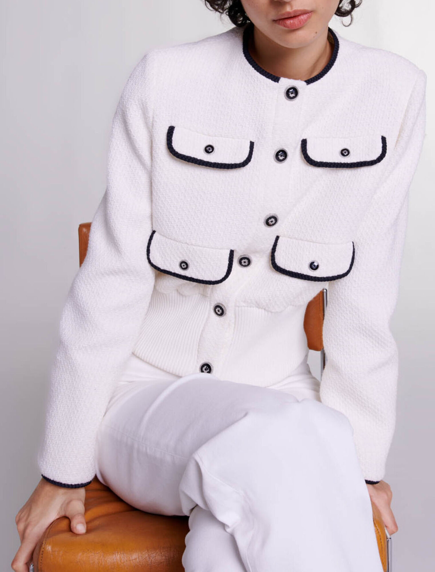 Blouson ajusté en tweed
