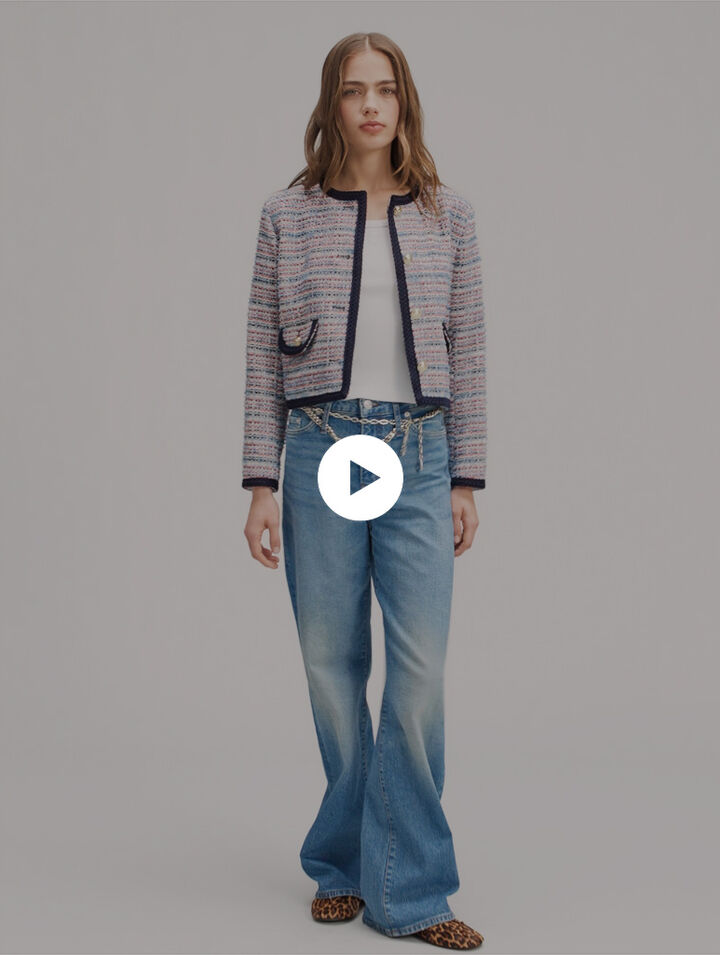 Veste courte en tweed