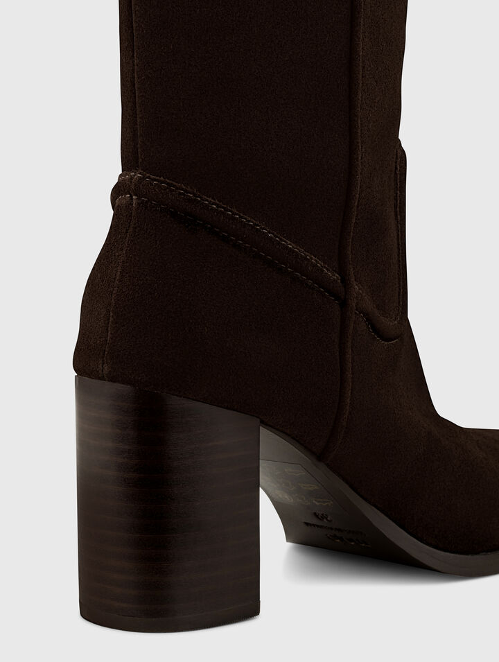 Bottes &agrave; talons en su&egrave;de