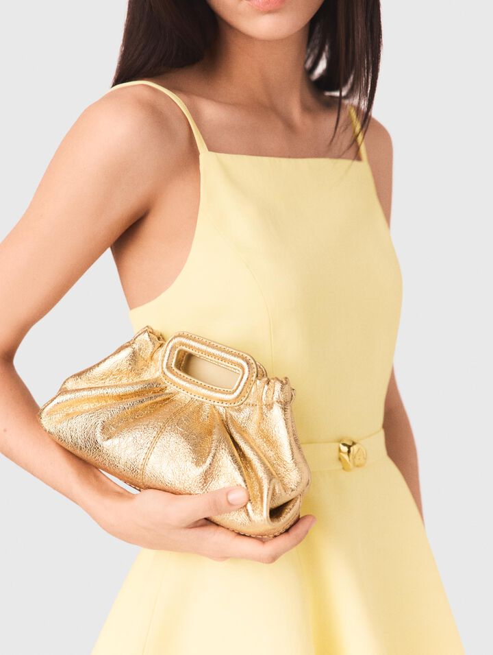 Milpli mini Clutch en cuir m&eacute;talis&eacute;