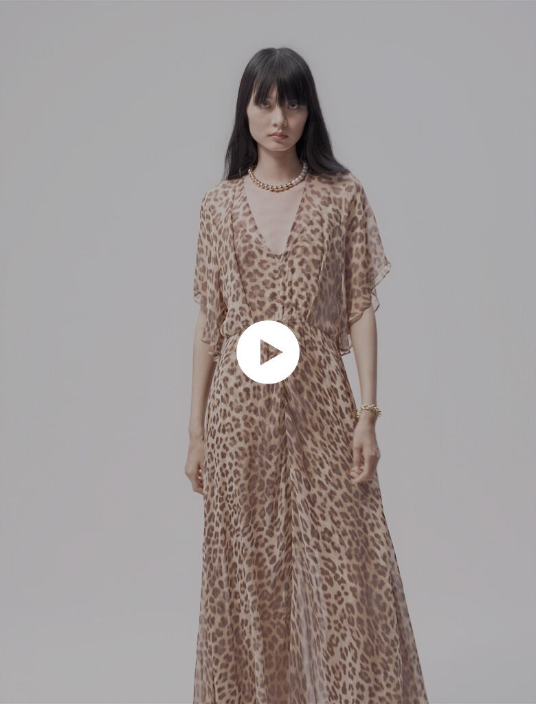 Robe longue imprime leopard Robes longues Maje