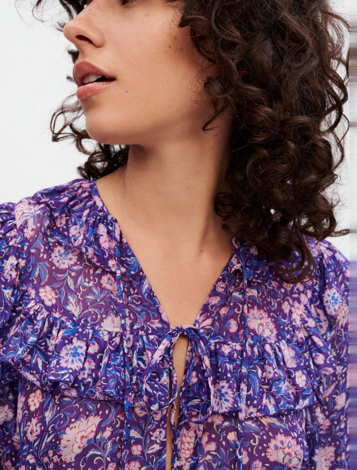 Top en viscose imprimée Dahlia