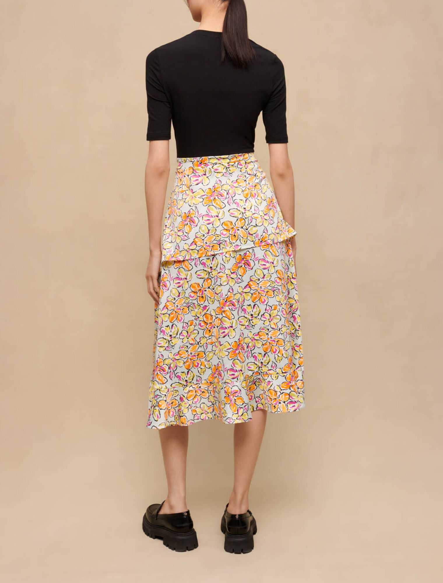 Robe nouée à imprimé fleuri
