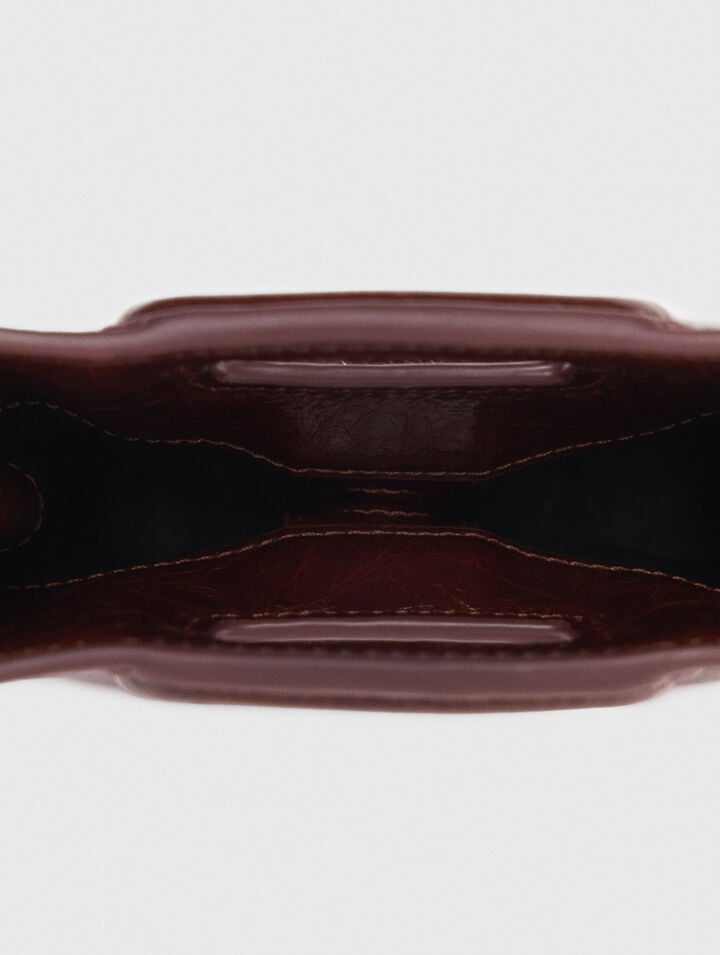 Sac M mini en cuir craquelé