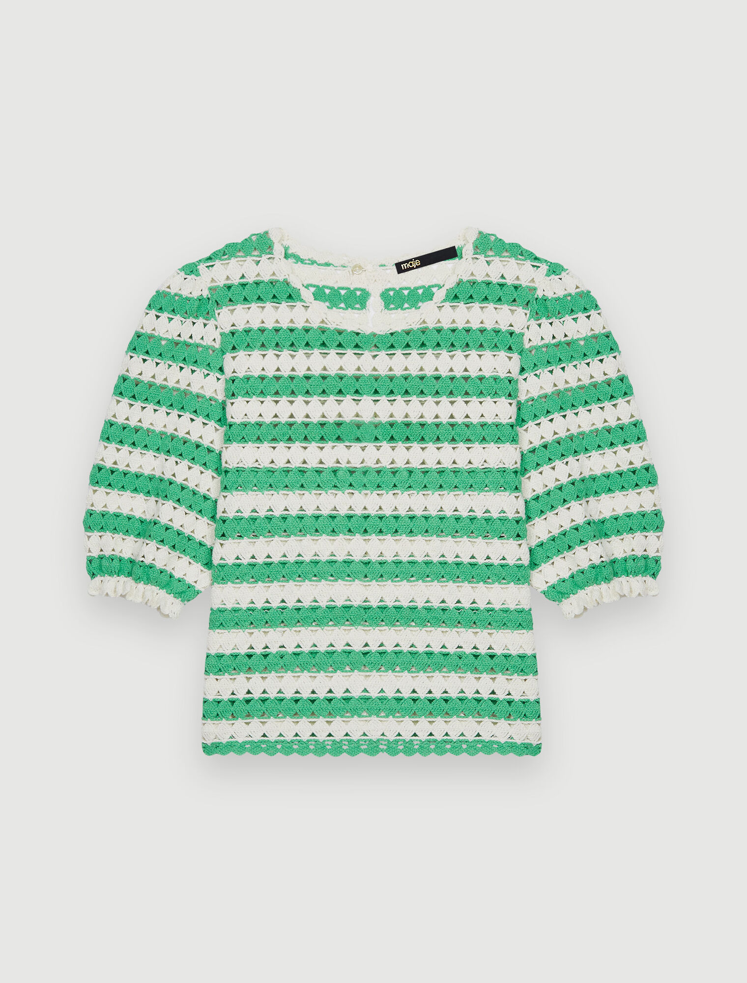Pull rayé en crochet 