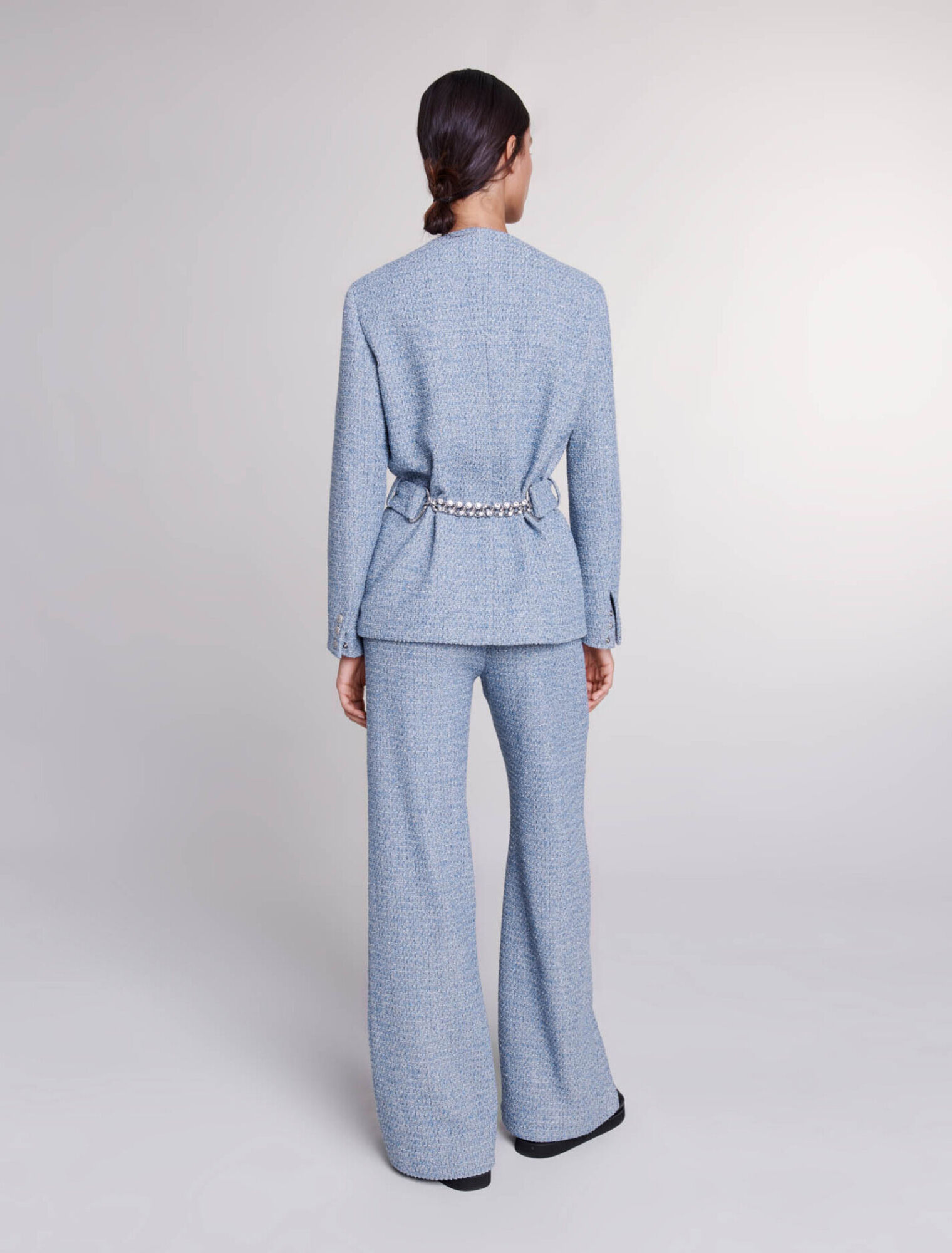 Veste ceinturée en tweed