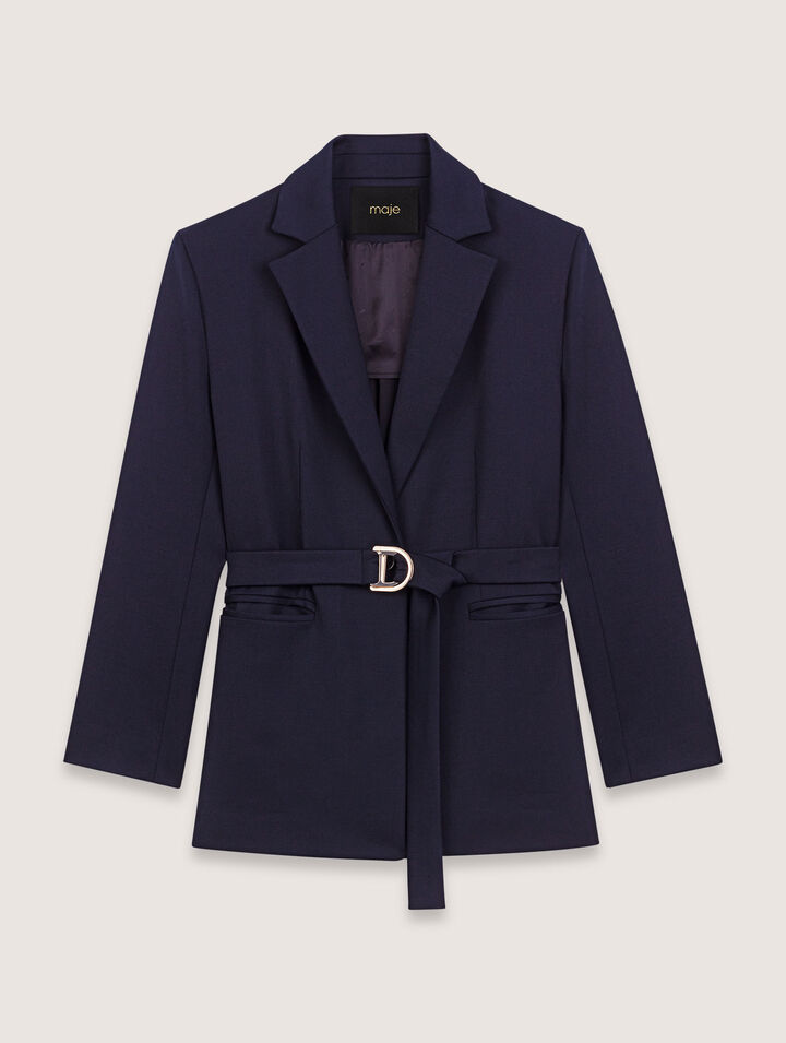 Veste tailleur avec dos plissé