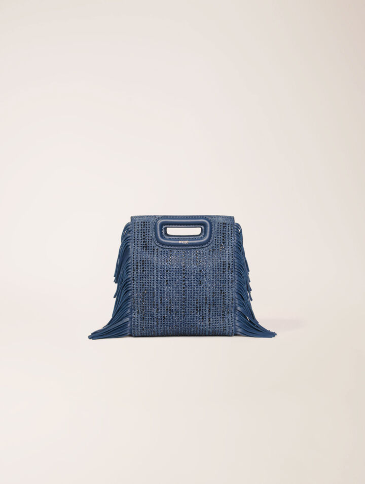 Sac M Mini en denim strassé