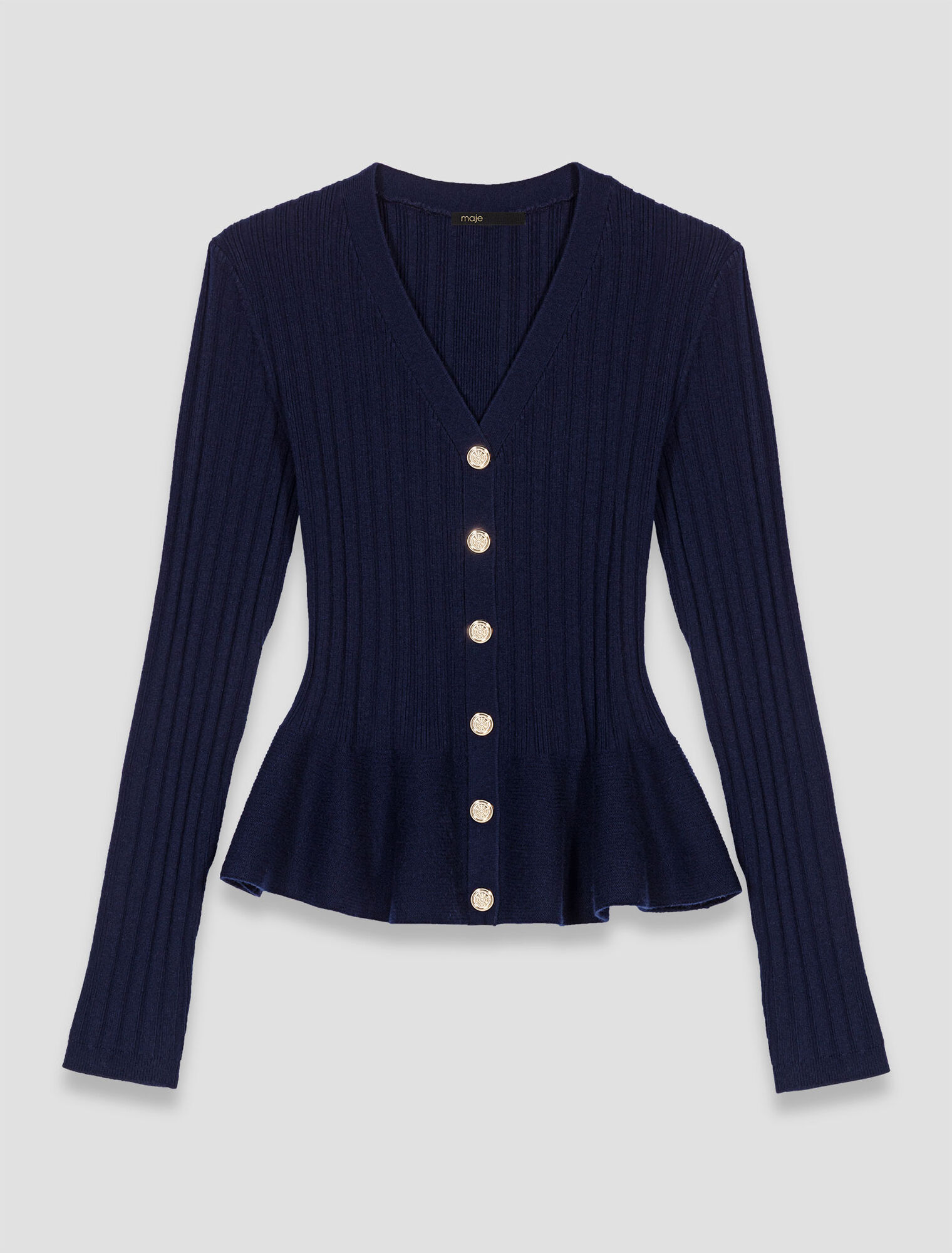 Cardigan à taille péplum