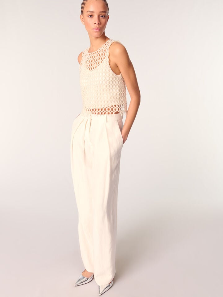 Pantalon de tailleur large
