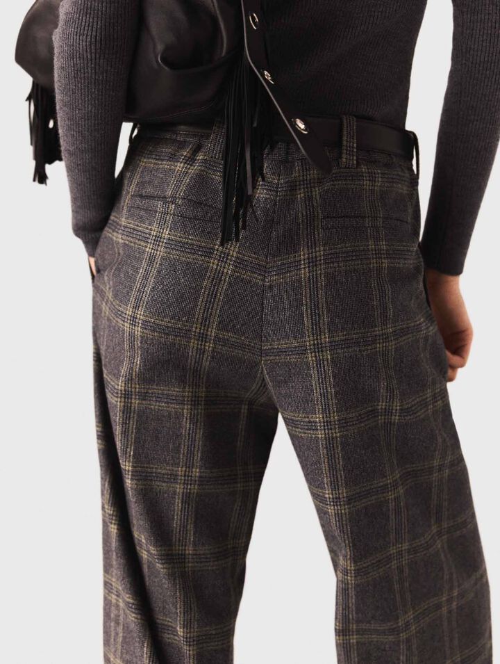Pantalon de tailleur à carreaux