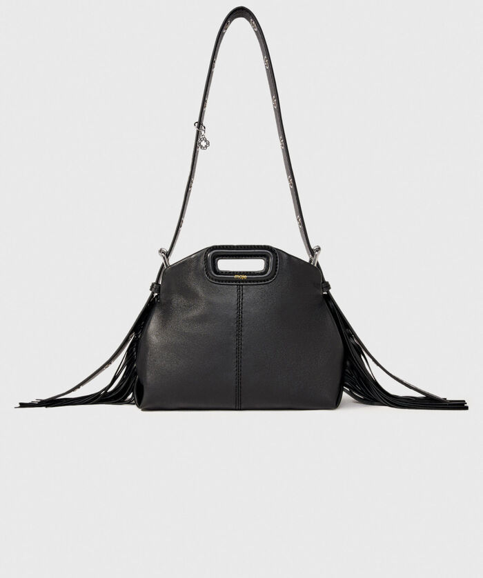 Sac Miss M Mini En Cuir Lisse - Noir - Maje