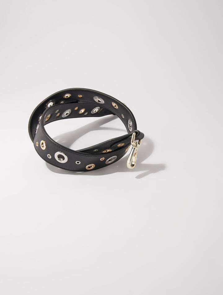 Bandoulière en cuir et œillets