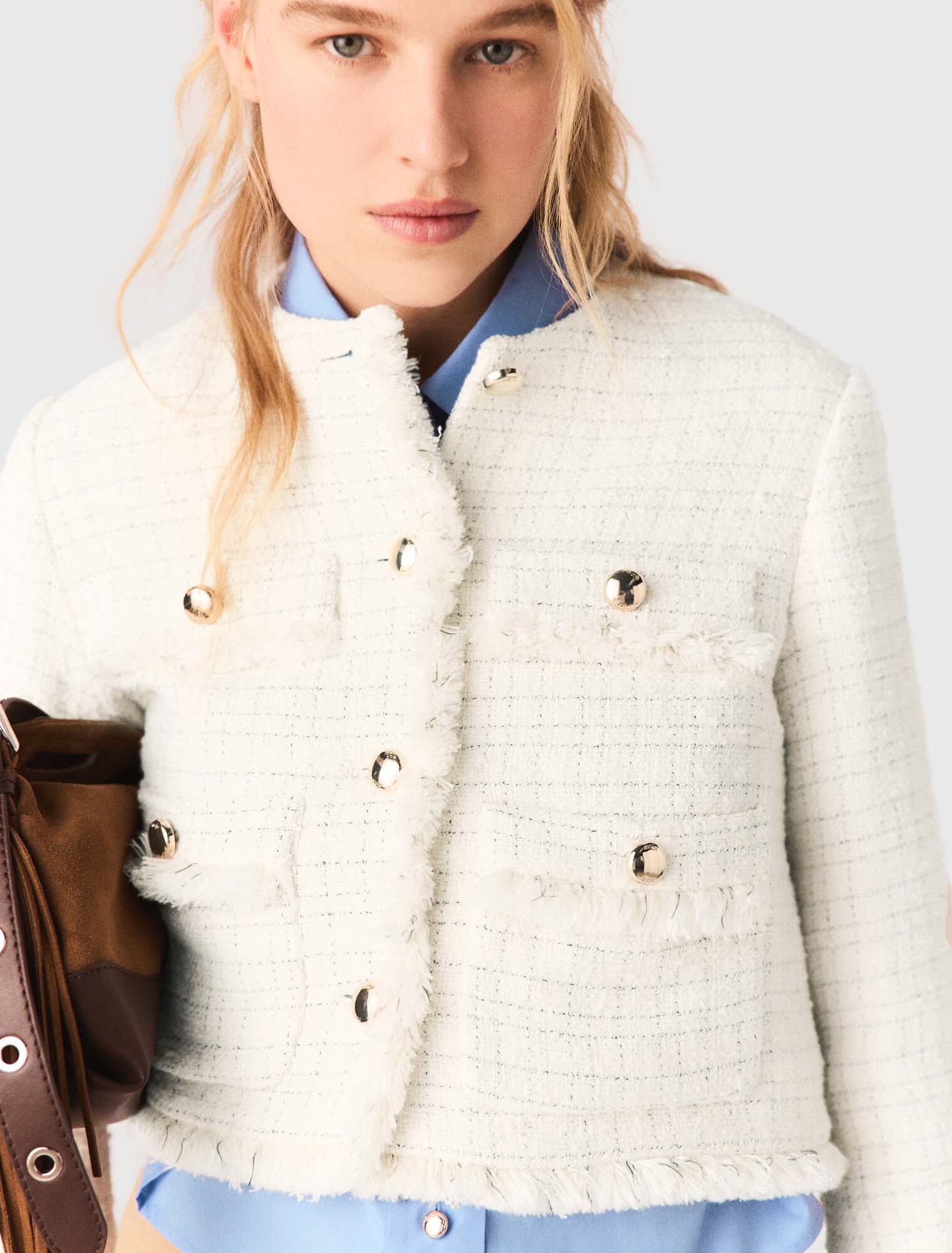 Veste courte en tweed