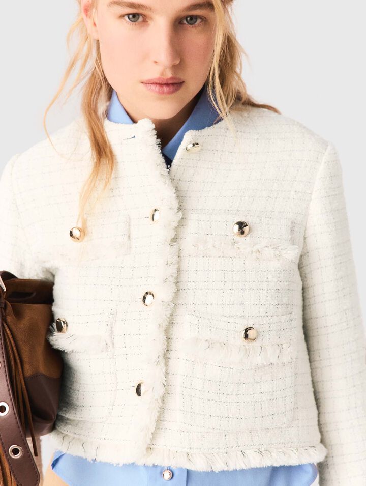 Veste courte en tweed