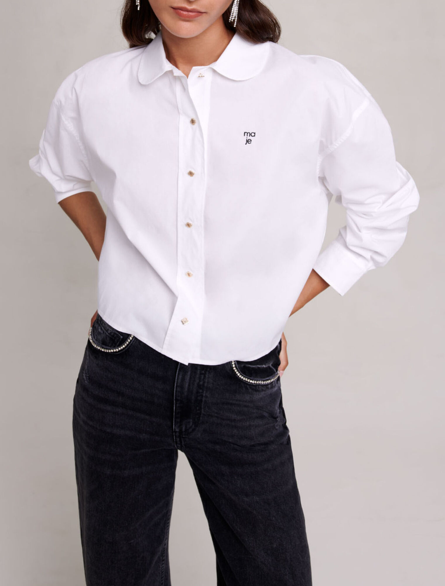 Chemise courte en coton