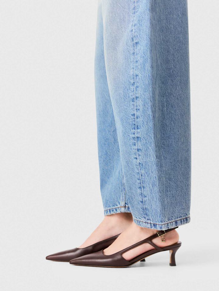 Slingbacks en cuir