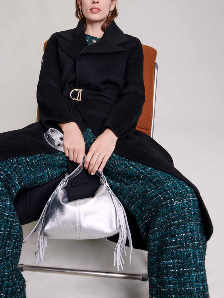 Manteau en double face ceinturé