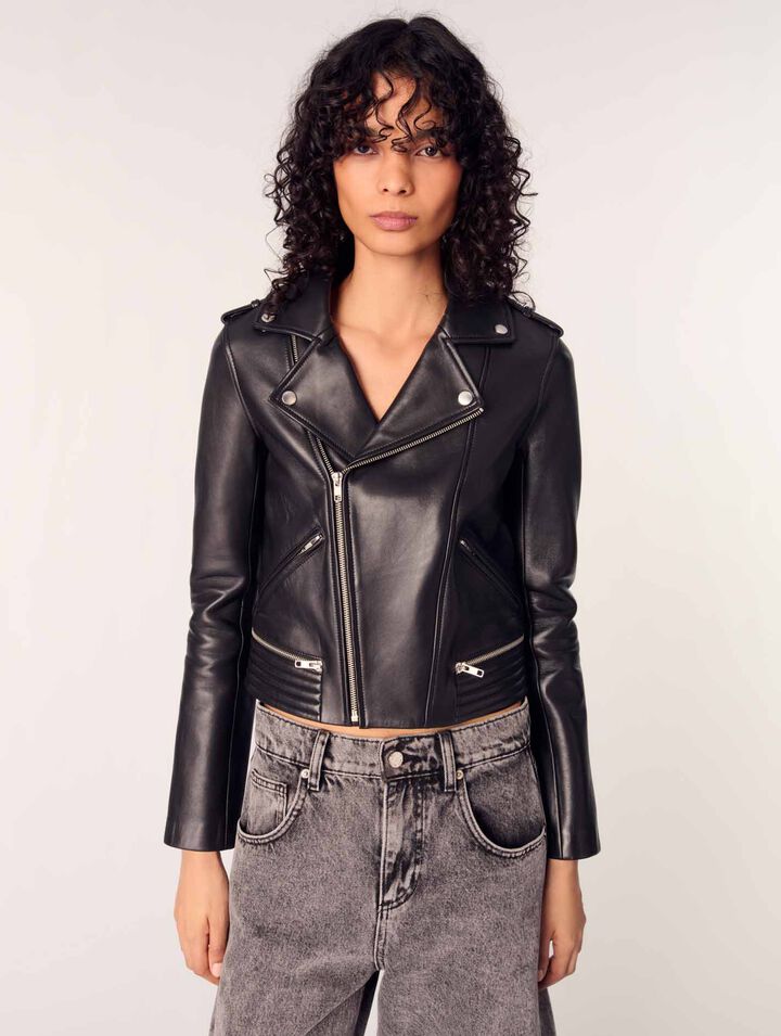 Blouson en cuir d'agneau