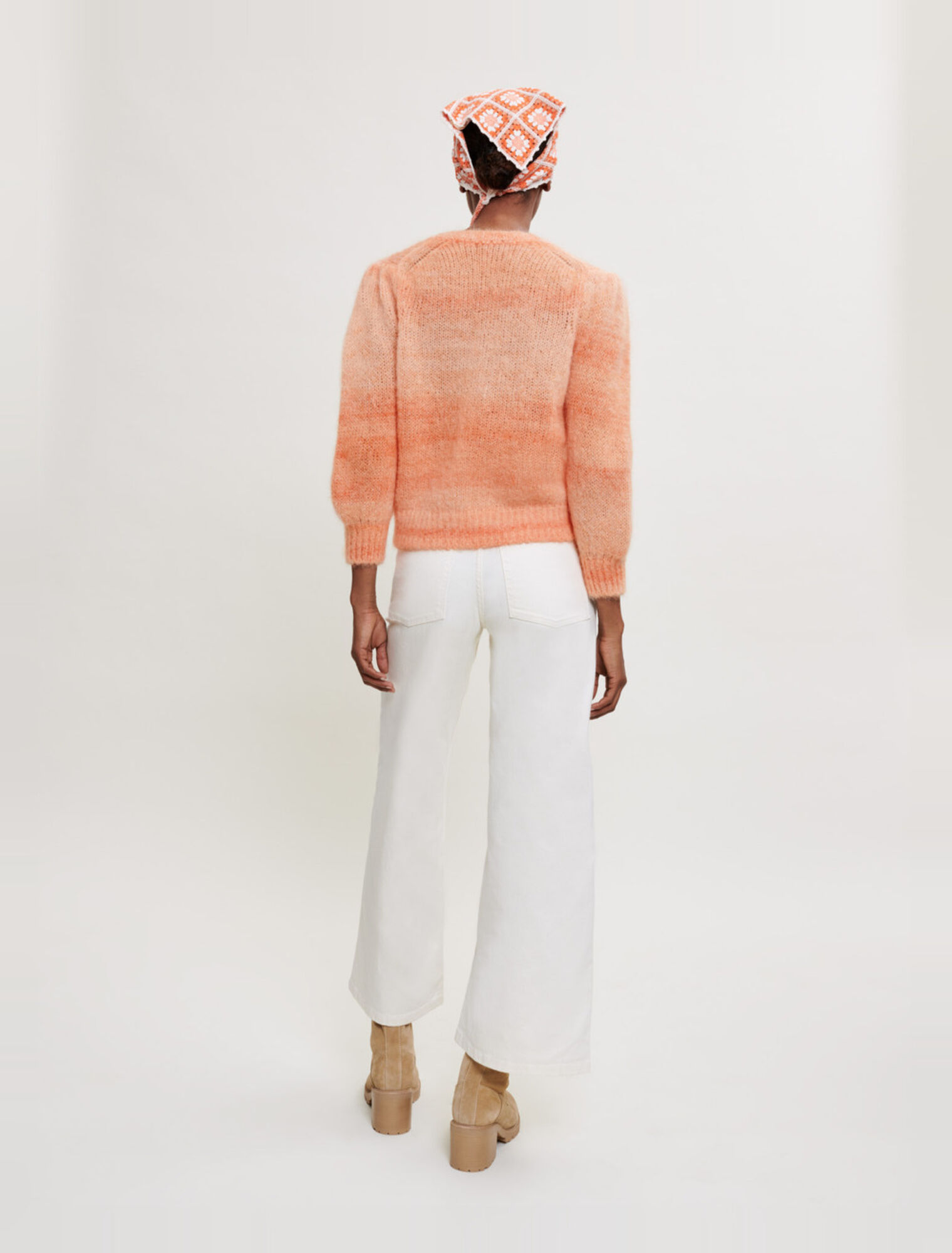 Cardigan en mohair imprimé