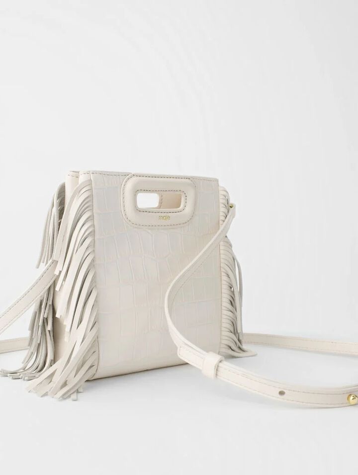 Sac M Mini en cuir effet croco