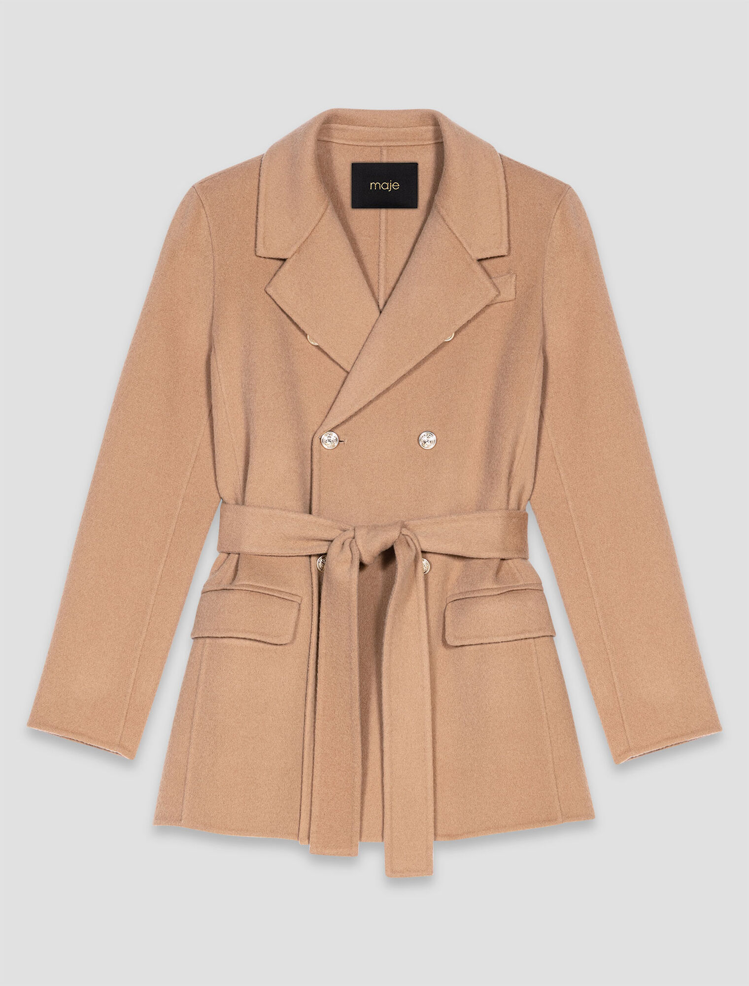 Manteau en laine m&eacute;lang&eacute;e