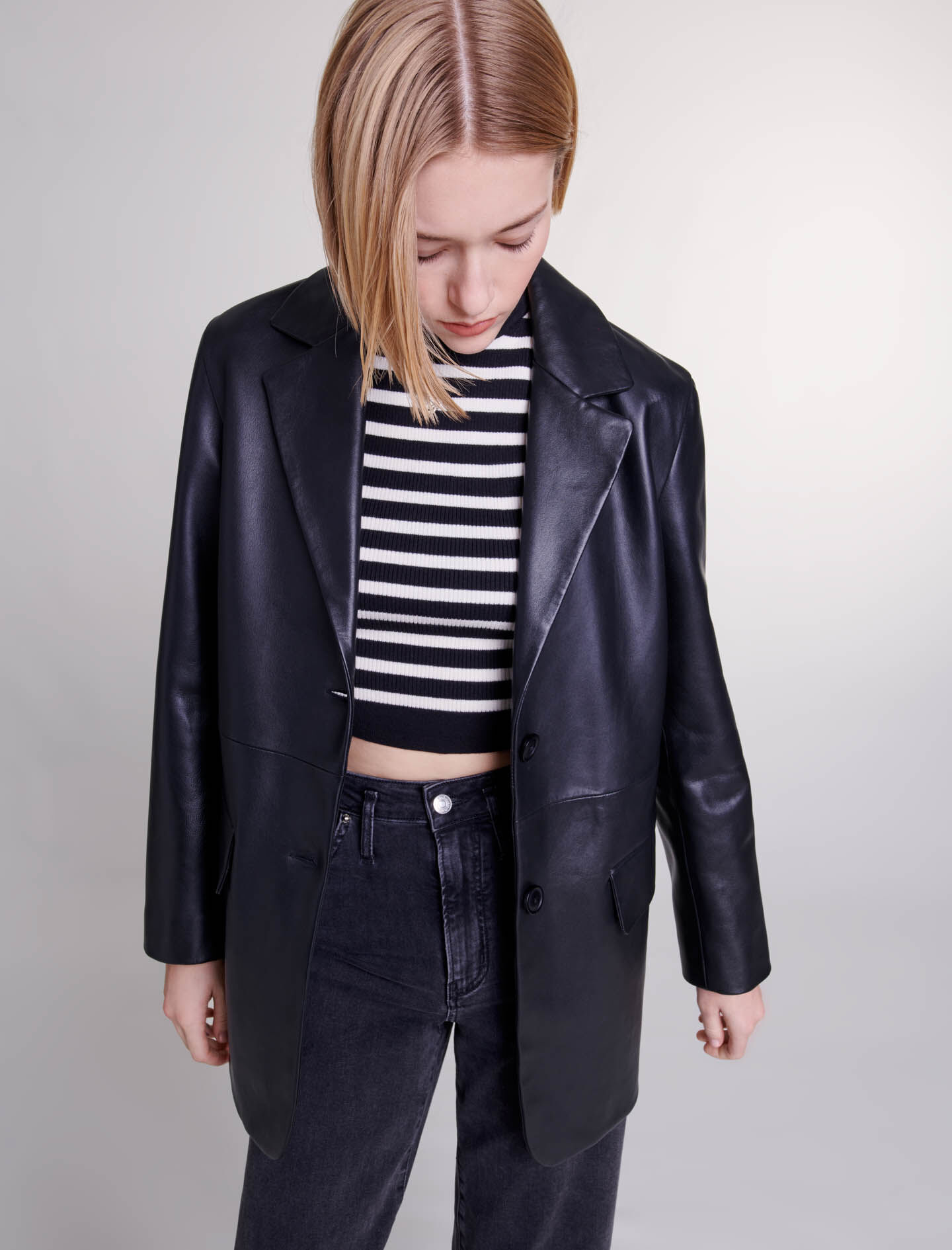 Veste en cuir Vestes Maje
