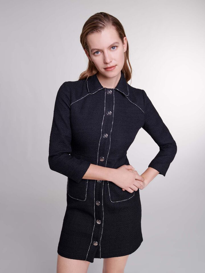 Robe courte en tweed