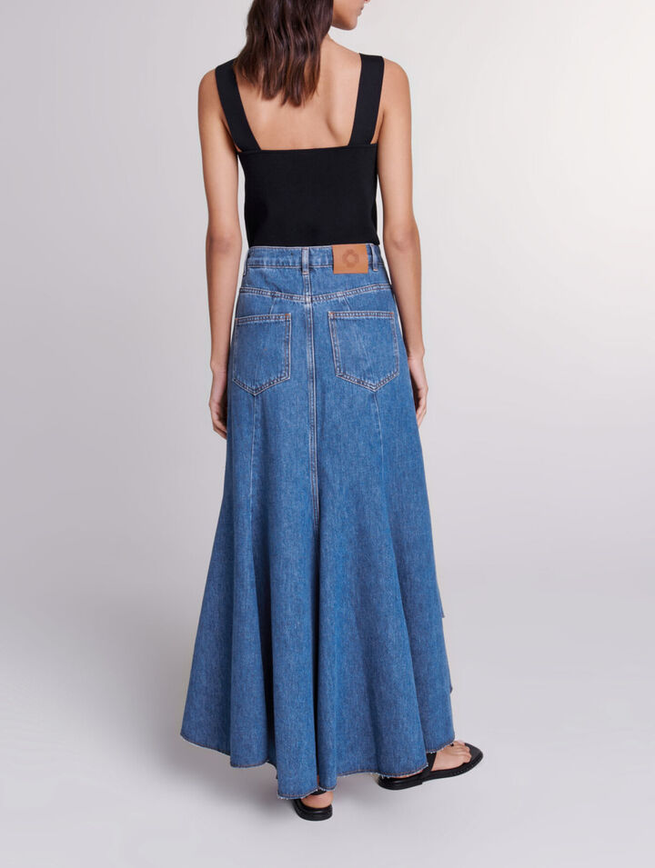 Jupe en denim asymétrique