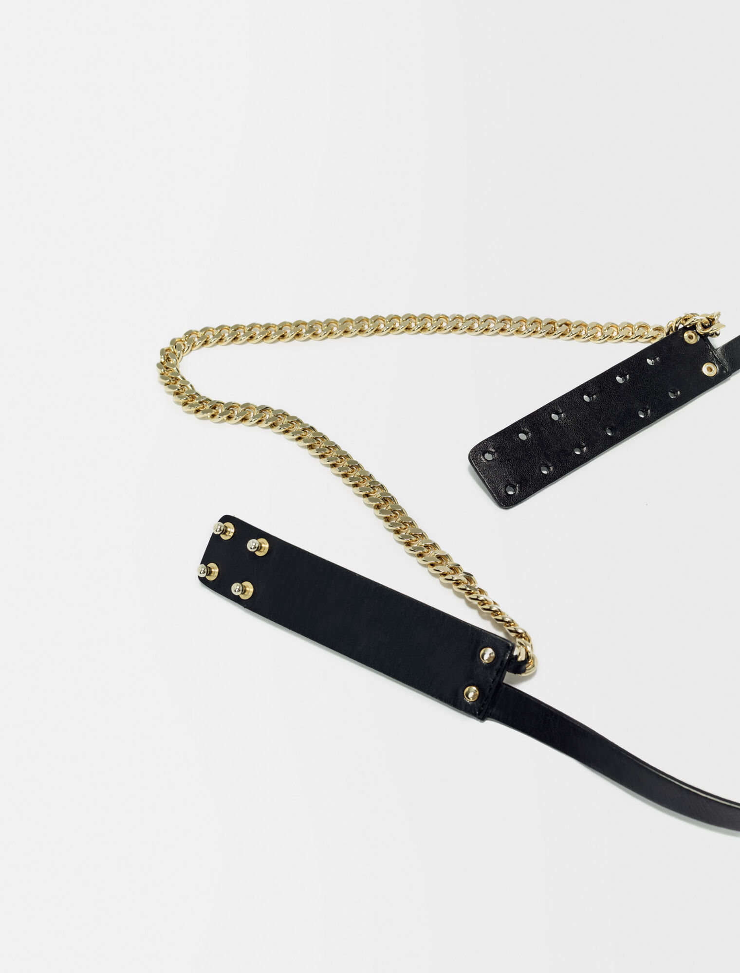Ceinture cuir et chaîne