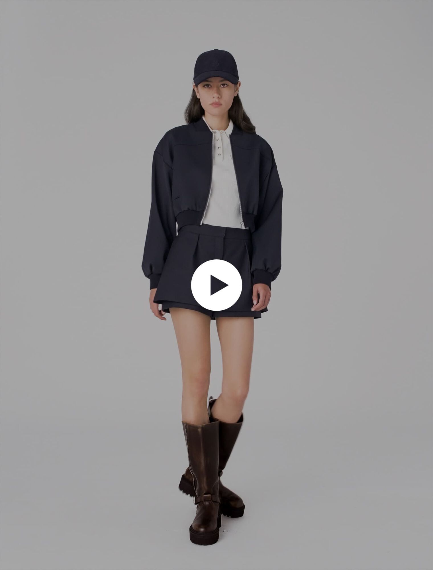 Bombers zippé en laine mélangée